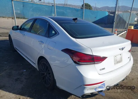 2018 Genesis G80 3.3T Sport z USA, uszkodzony, nr VIN KMHGN4JB9JU219147